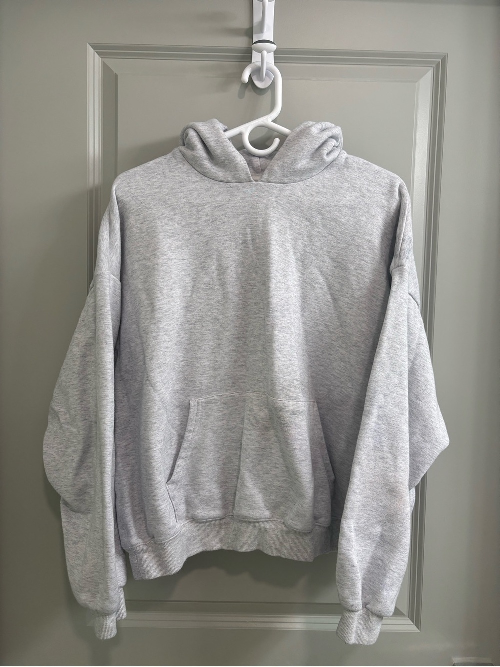 SKIMS Crewneck Hoodie in Light Gray